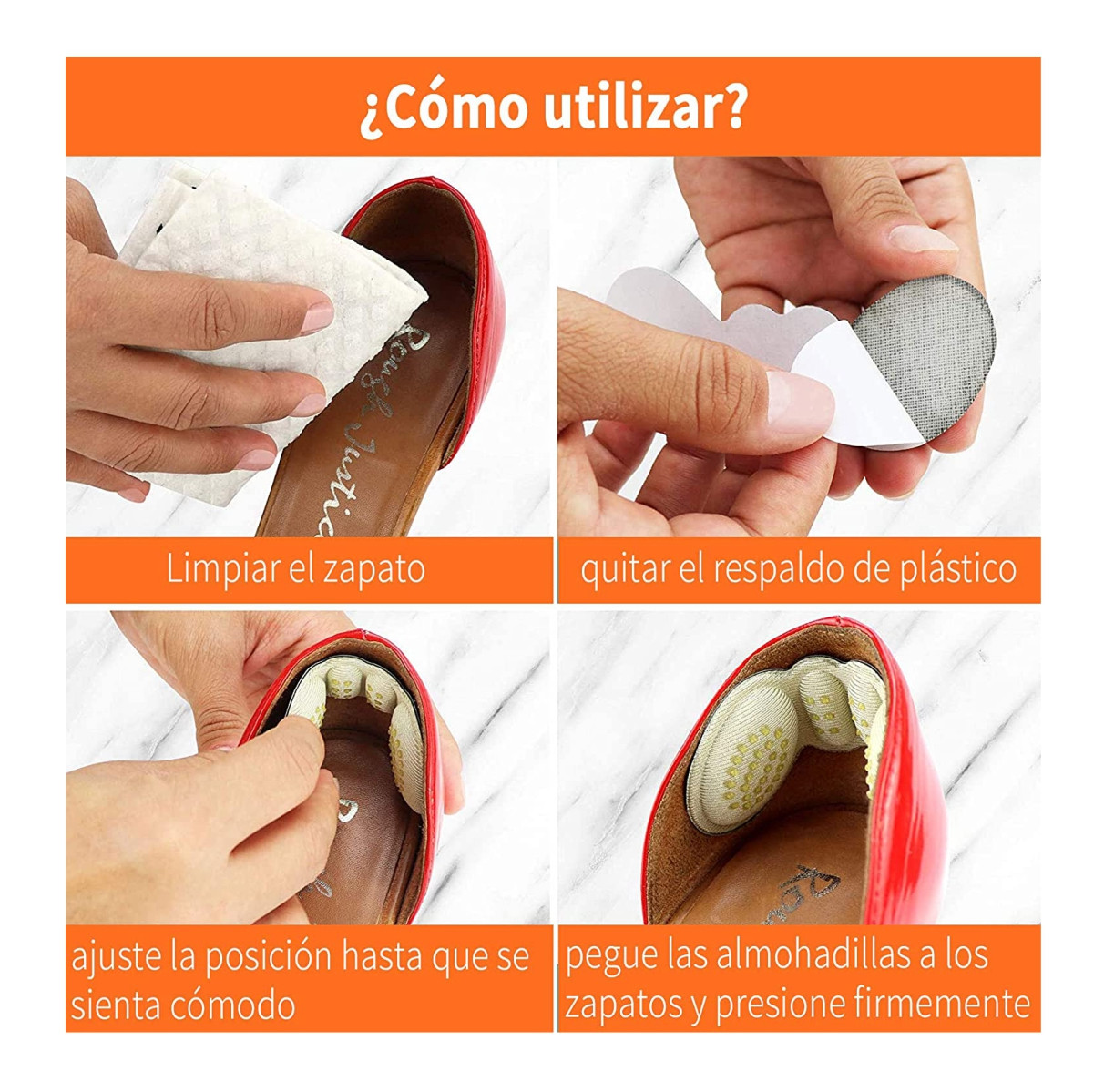 Protector de Talón Almohadillas 1par Negro